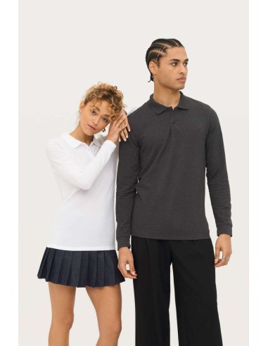 SOL-02087-Mens Long-Sleeve Piqué Polo Shirt Perfect